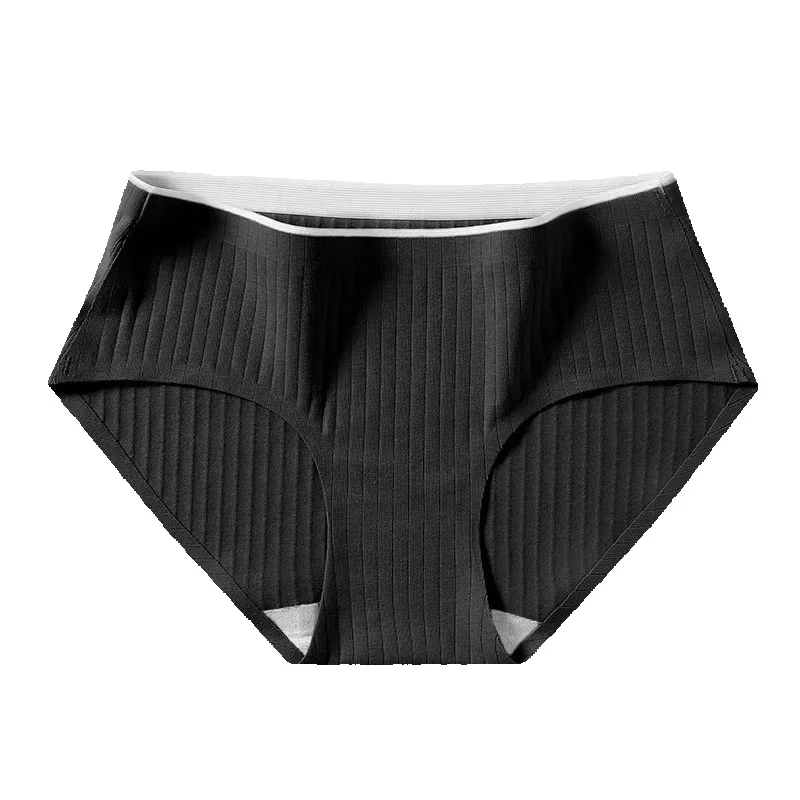 2025e Mugwort Cotton Seamless Mid-Waist Underwear For Girls Students Breathable Cute Pure Desire Antibacterial Triangle Briefs_voghion.com