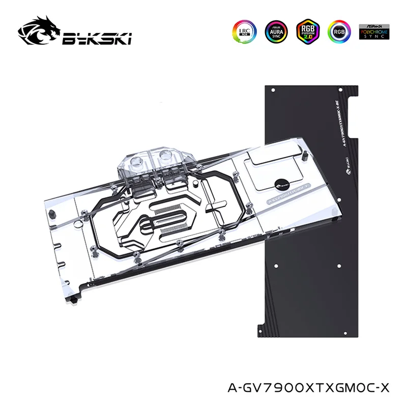 Bykski Water Block Serve Per Gigabyte Radeon Rx 7900Xtx Gaming Oc Dispositivo Di Raffreddamento Della Scheda Grafica, Con Piastra Posteriore, A-Gv7900