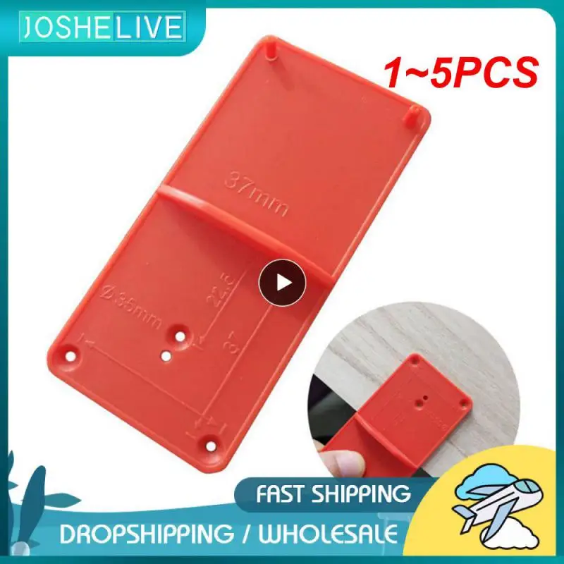 

1~5PCS Hinge Hole Drilling Guide 28/37mm Woodworking Punch Opener Locator for Cabinets Installation Template Woodworking