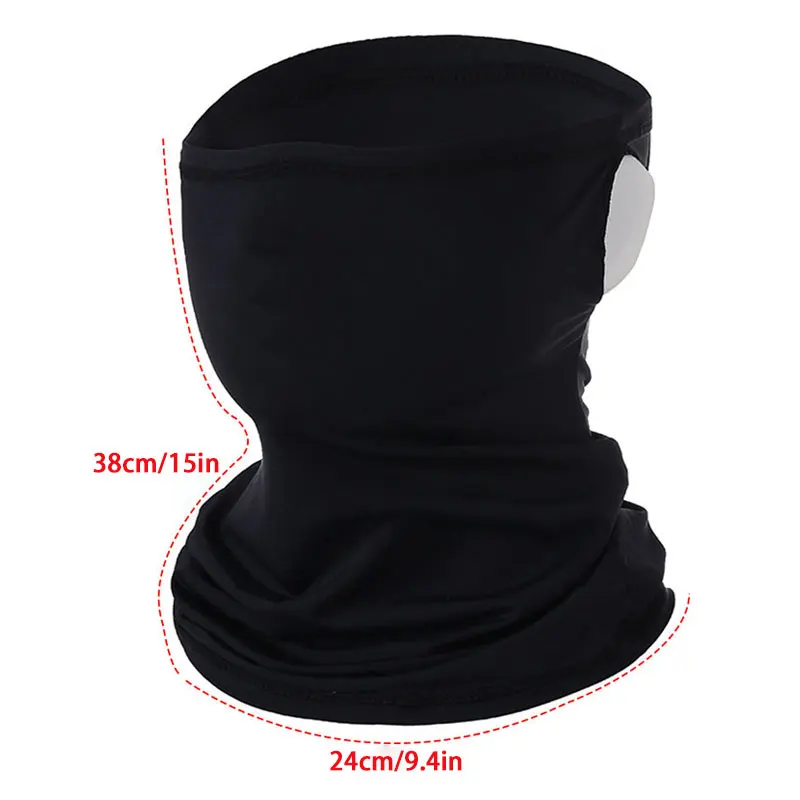 Summer Ice Silk Face Mask Outdoor Cycling Face Cover UV Protection Breathable Neck Warmer Scarf Ear Motorcycle Bandana Facemask
