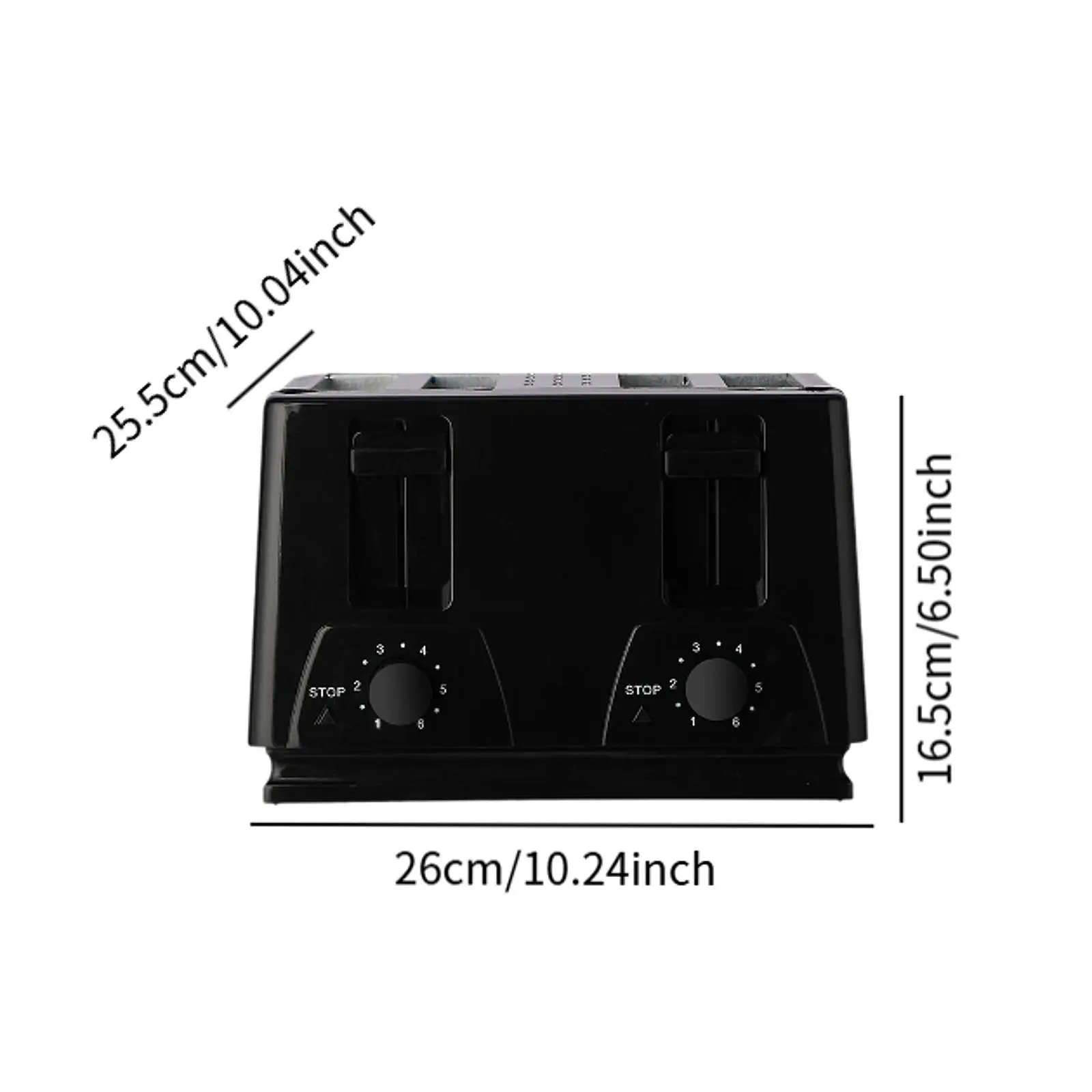 Electric Toaster 4 Slices Adjustable Automatic Breakfast Machine for Waffles 6