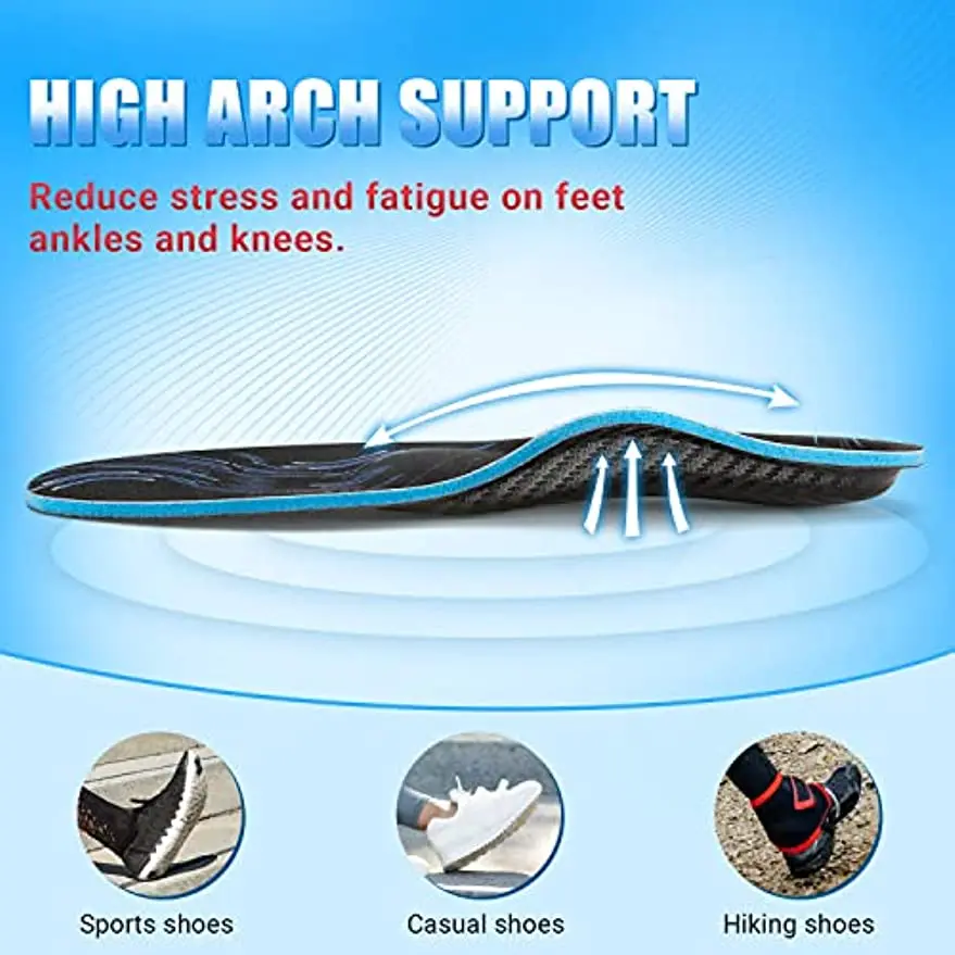 PCSsole Arch Support Insoles for Women and Men,Orthotics Pain Relief Shoe Inserts for Flat Feet,Plantar Fasciitis,Heel Pain