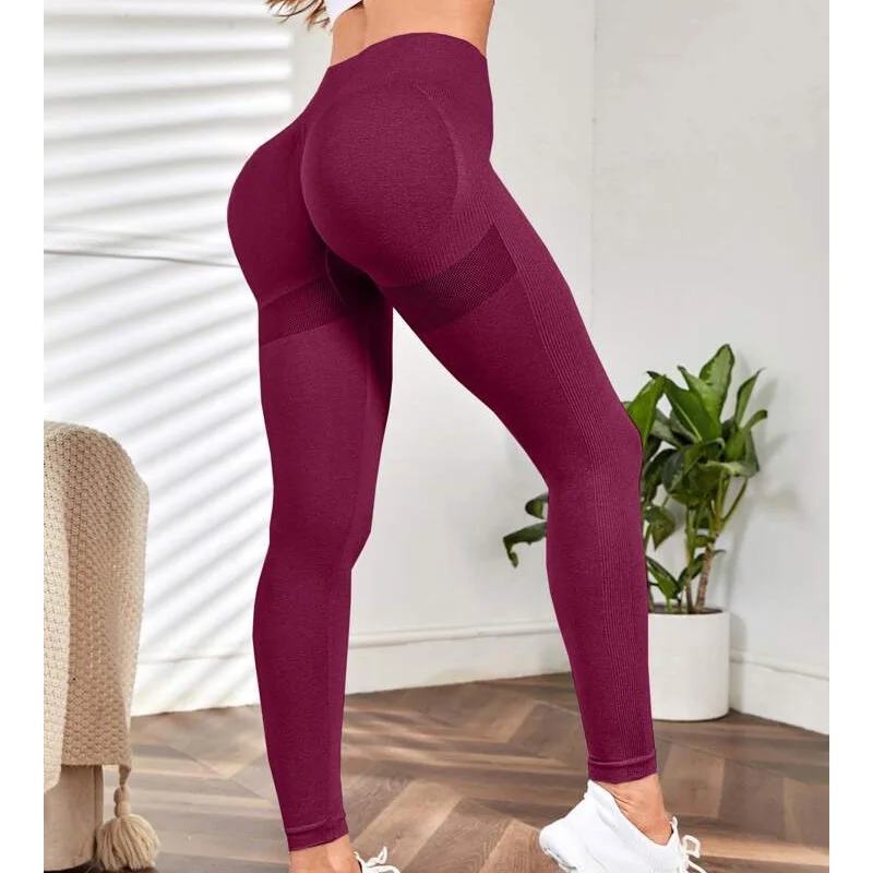 Yoga Basic Yoga Leggings Seamless High Stretch Bubble Butt Push Up