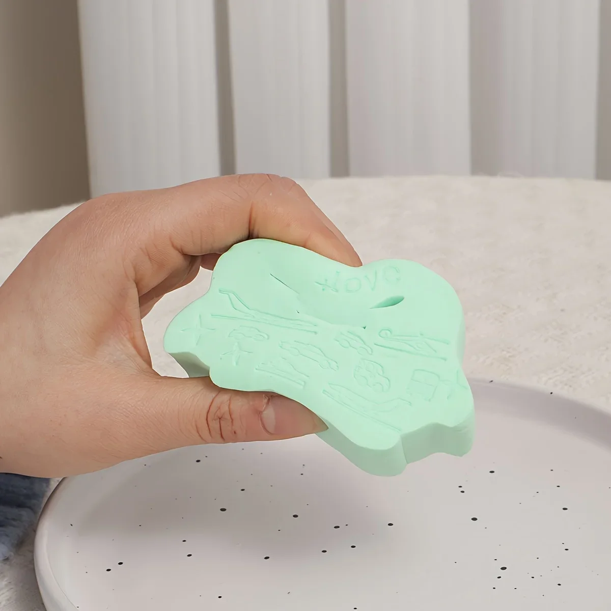 Green Exfoliating Sponge Bath Brush
