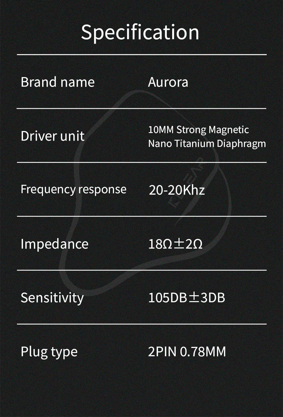 KBEAR Aurora Single Dynamic Nano Titanium Diaphragm Earphone description image 6