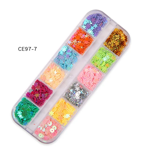 Holographic Butterfly  Heart Multi Shape  Laser Symphony Butterfly Sequins 3D Colorful Sequins Manicure  Nail Art Decoration CE97-7