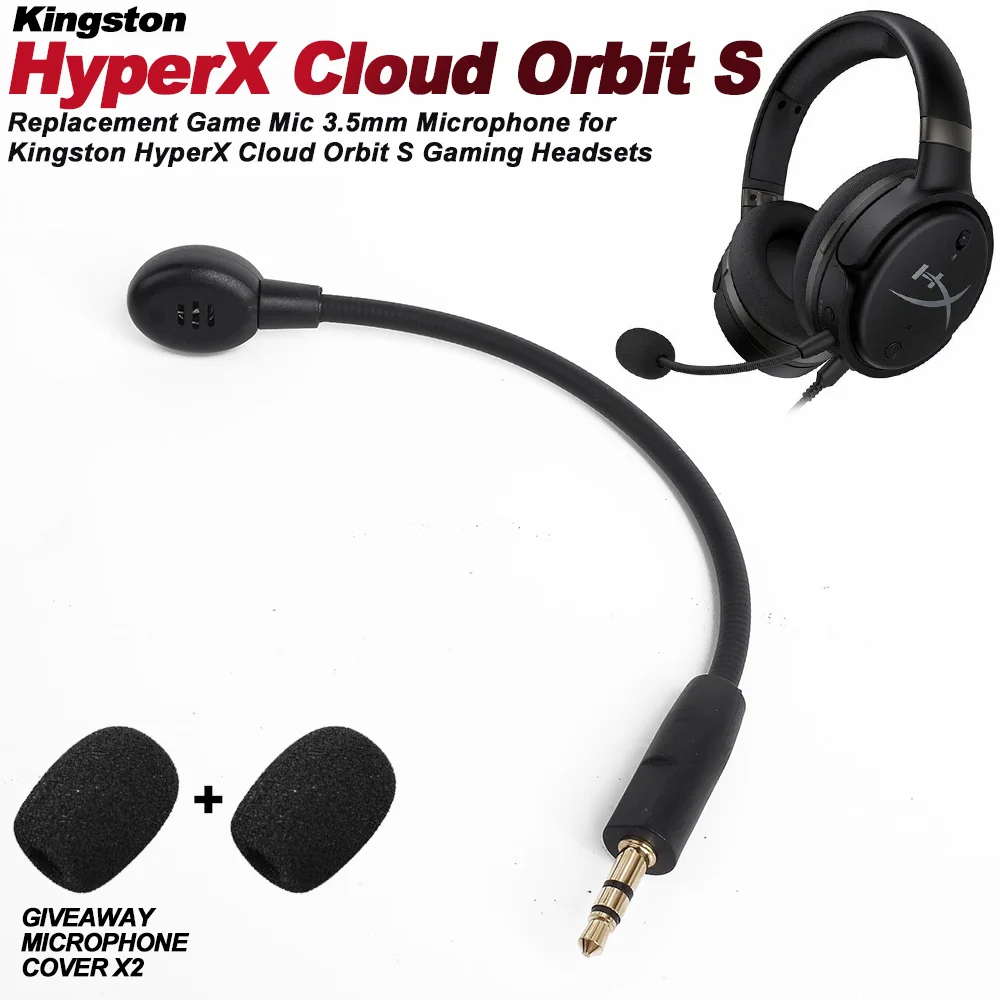 Kingston HyperX HyperX Alpha/S/Revolver S Flight S/Orbit S/MIX Replacement 3.5mm Noise Reduction Microphone Headphones Mic