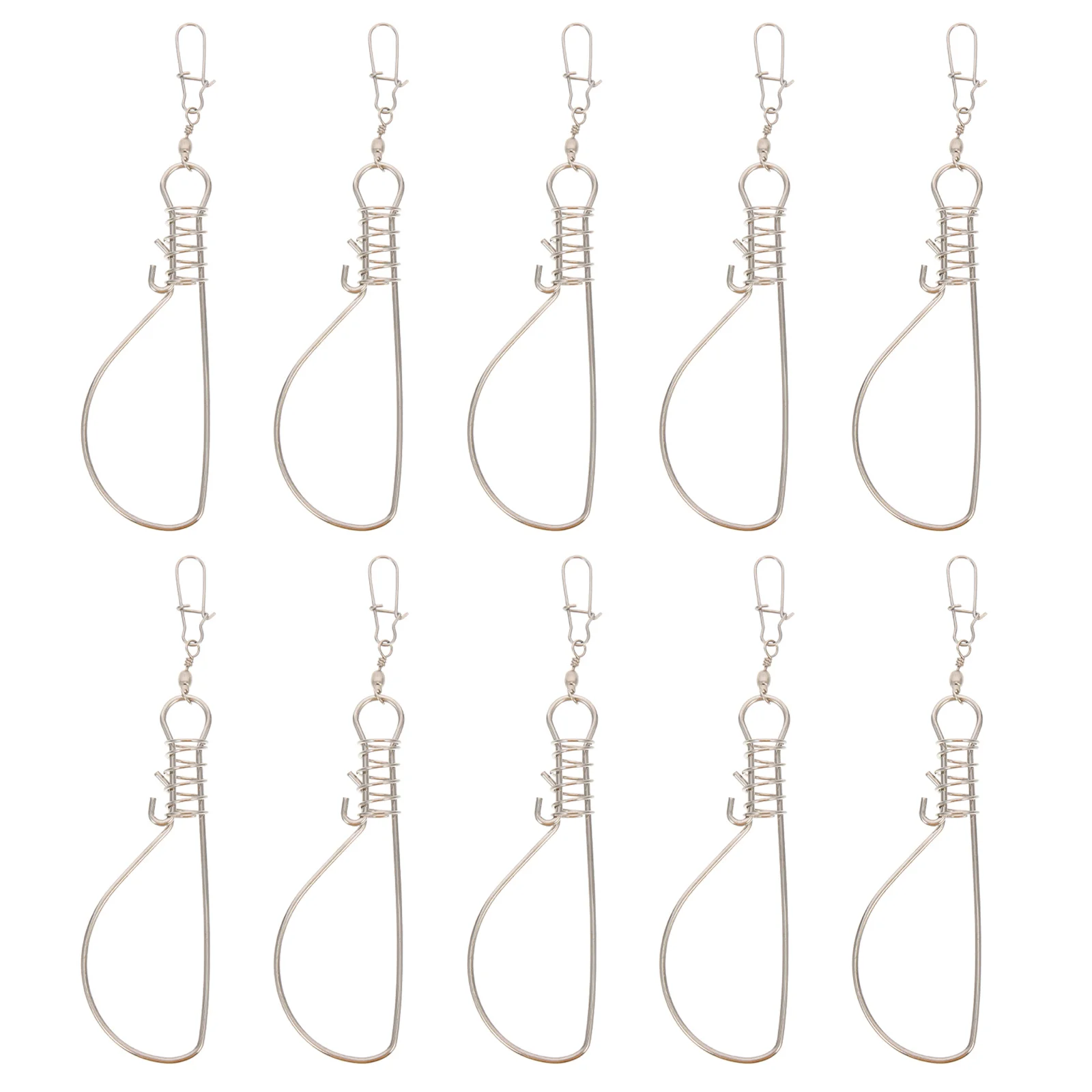 

10 Pcs Fish Lock Fishing Accessories Device Control Buckle Stainless Steel Portable Clip Locking
