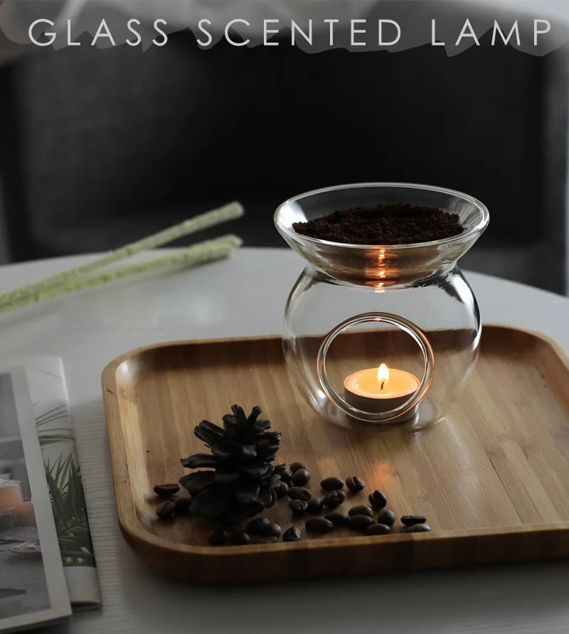 Aromatherapy Lamp Essential Oil Lamp Romantic Bedroom Candle Home Decoration Glass incense Burner Agarwood Burner