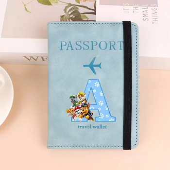 Porta passaporto PAW Patrols per donna e uomo, portafoglio da viaggio, organizer per documenti, cartone animato anime, porta documenti impermeabile, regalo per passaporto