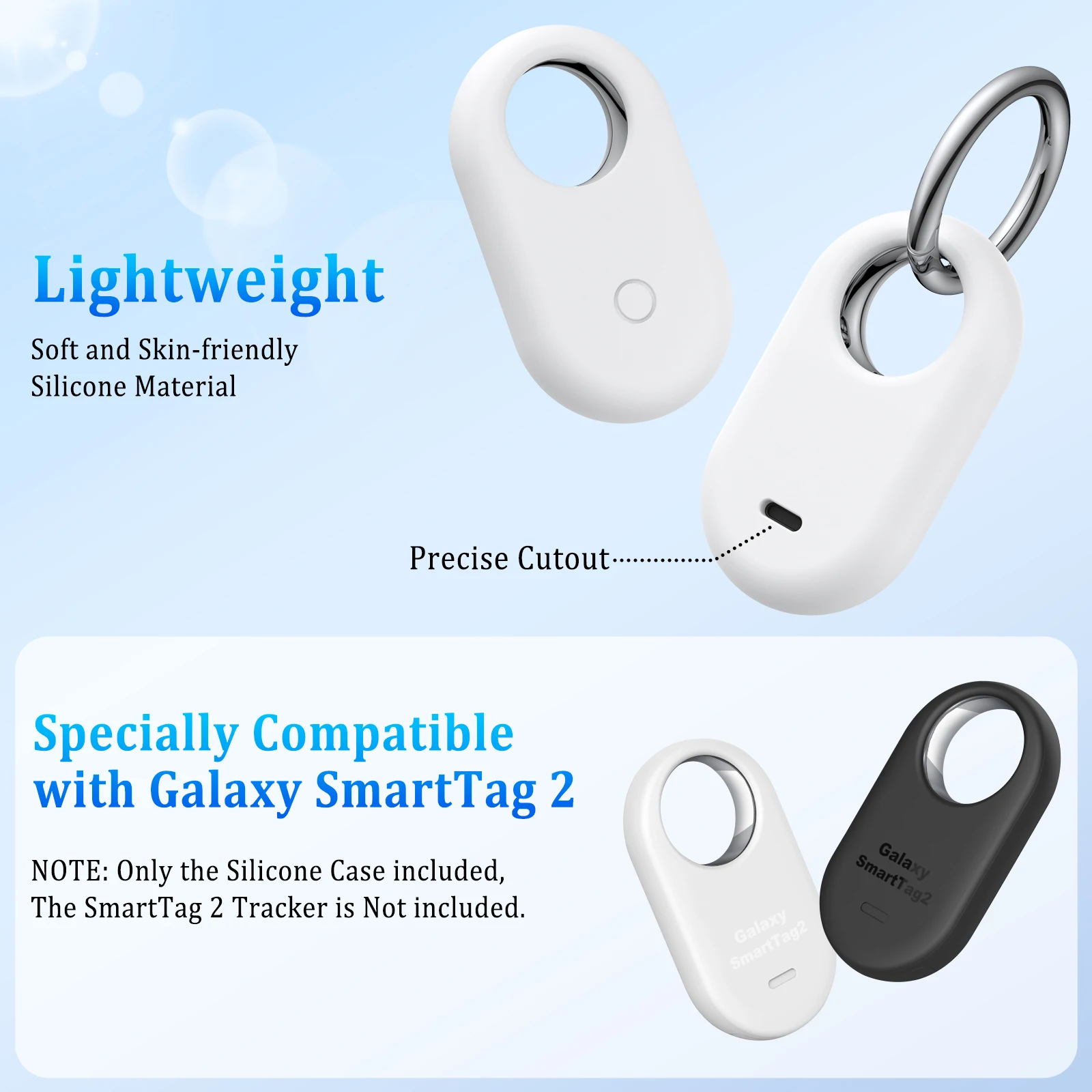 삼성 갤럭시 SmartTag 2 케이스 키 체인에 대 한 부드러운 실리콘 스킨 커버 SmartTag 2 추적기 홀더에 대 한 안티 스크래치 보호 커버
