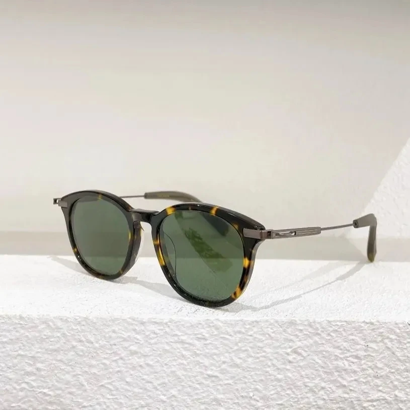 

Original Casual High Quality Dark Green Lenses Pilot Men Eyewear Tortoise Frame Lancir LSA-402 DLX402 Women Unisex Sun Glasses