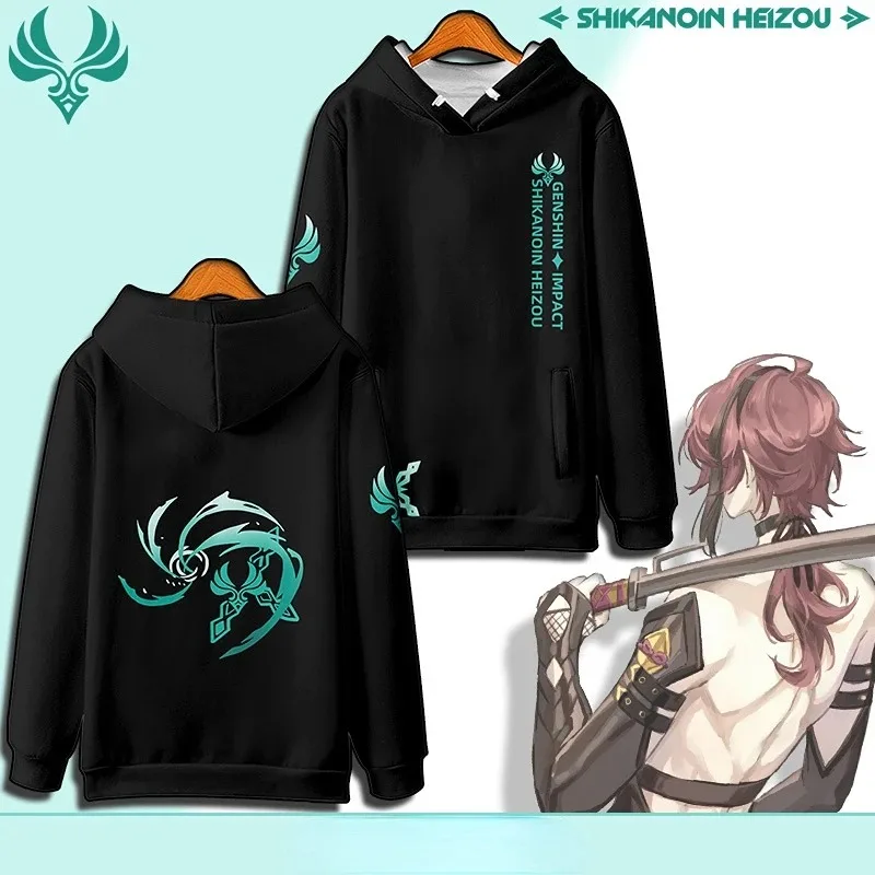 Genshin Impact 3D Print Women/Men Hoodie Sweatshirt Streetwear Hip Hop Pullover Hooded Jacket Shikanoin Heizou Cosplay Costume