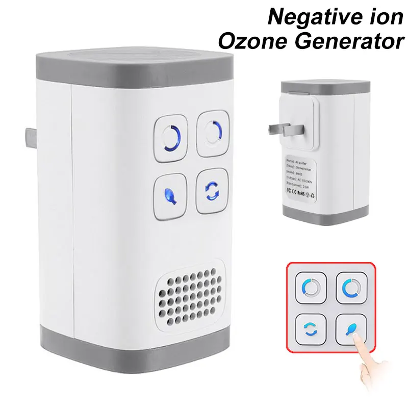 Mini Ionic Ozone Generator Mute Air Purifier Purification Home Bathroom