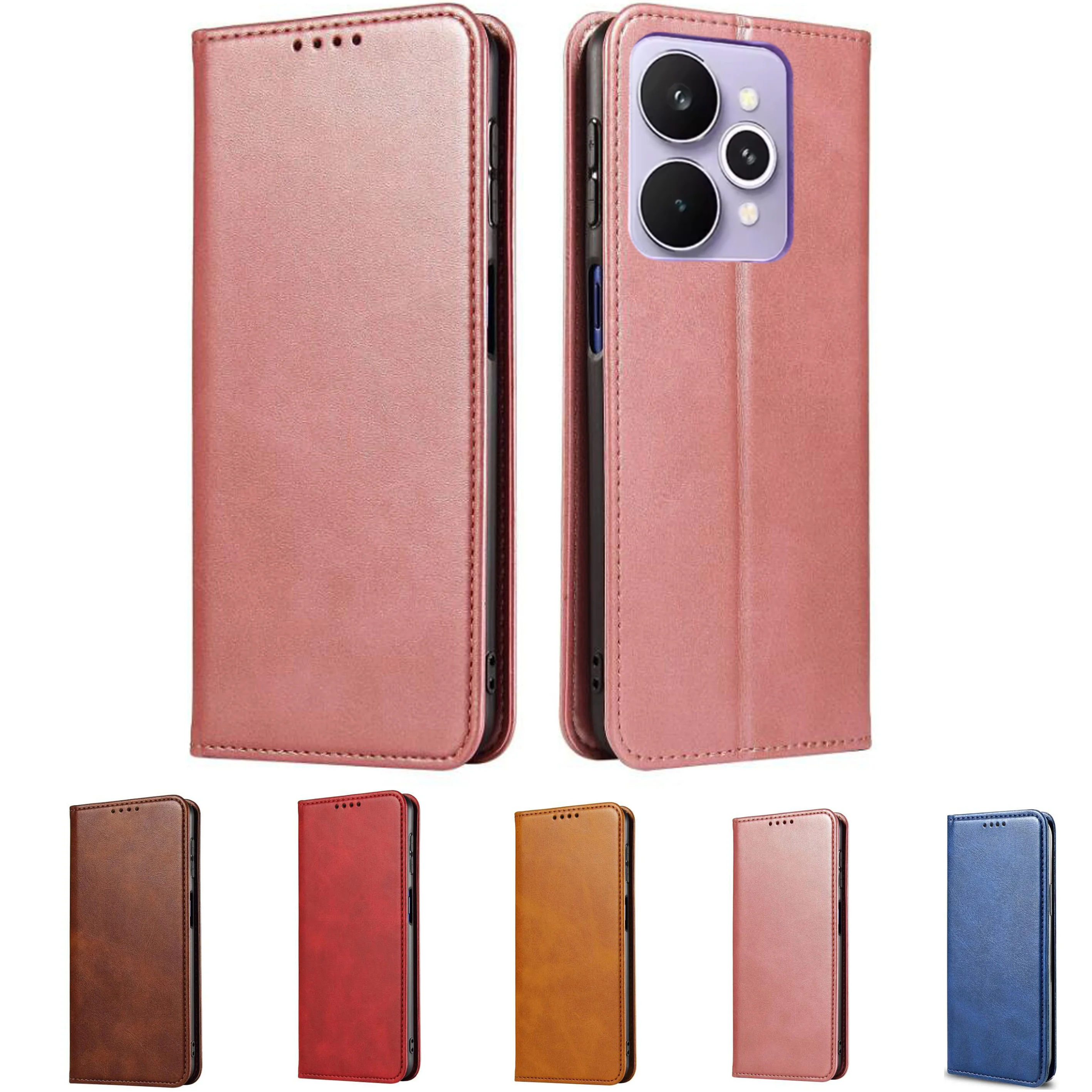 Leather Wallet Case with Stand and Flip Cover - Universal Phone Protection