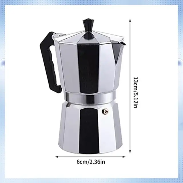 YAA-Espresso Maker Moka Pot Stovetop Espresso Maker Coffee Pot For Great Flavored Espresso For Electric  Stovetop 6