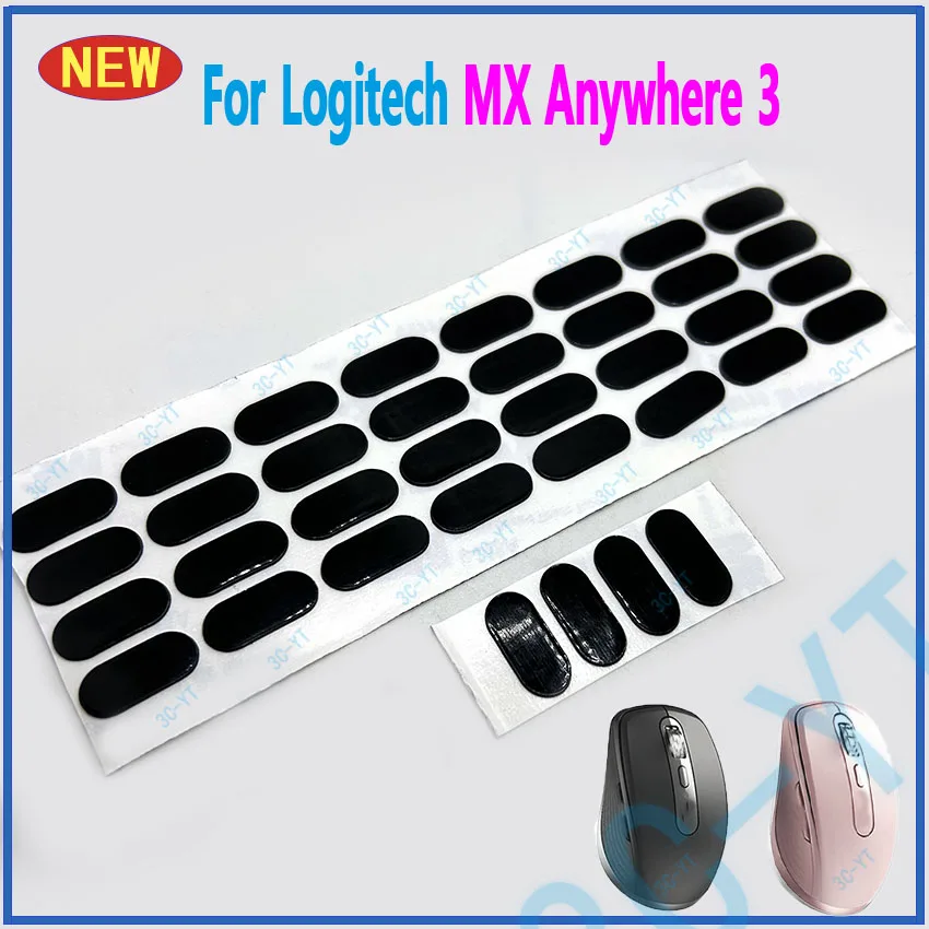 

5-100Sets Mouse Feet Skates Pads For Logitech MX Anywhere 3 Wireless Mouse Black Anti Skid Sticker