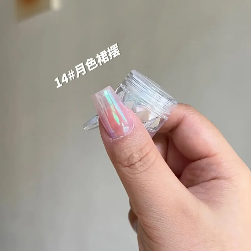 Pearl White Moonlight Mirror DIY Nails Powder Nails Glitter Aurora Shining Pigment Chrome Dust Woman Nail Art Decoration