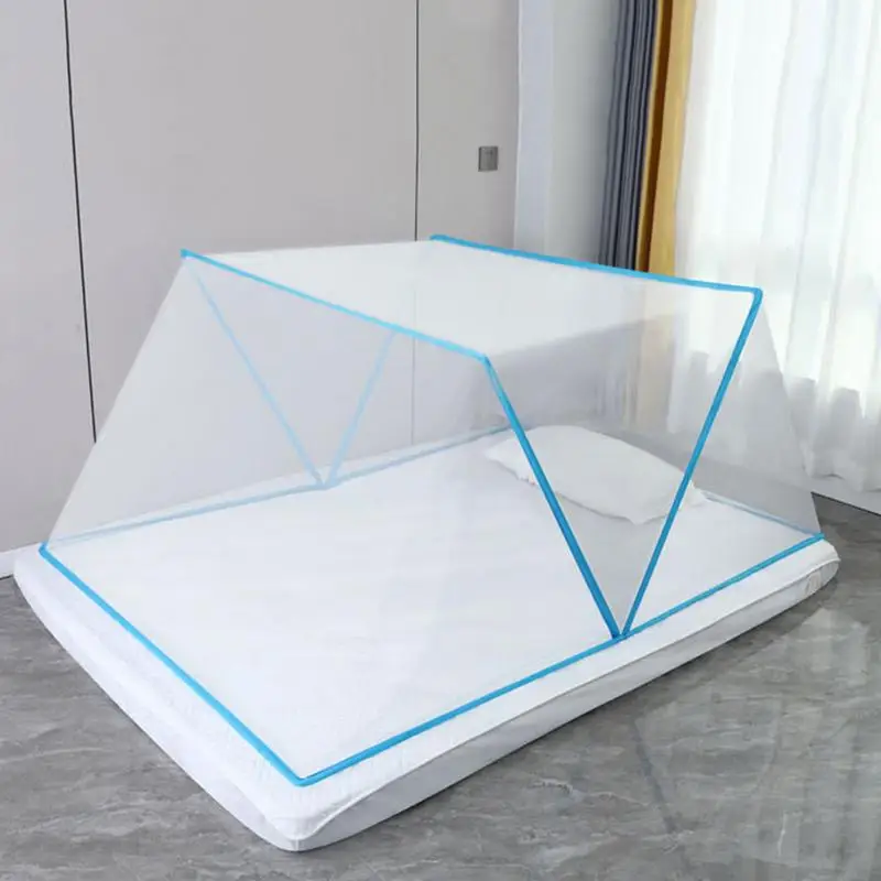 Bed Mesh Tent Folding Dormitory Single Bed Mesh Net Covers Portable Mosquito Forbidden Breathable Bedroom Outdoor Trip Tent