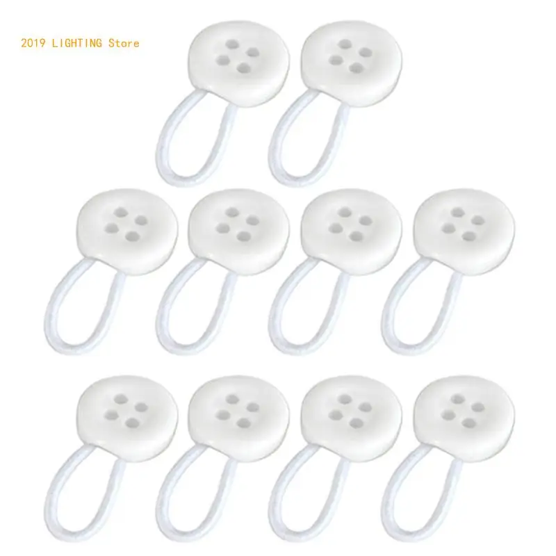 10Pcs Collar Extenders Elastic Button Extender Neck Extenders for Dress T-Shirts 3