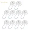 10Pcs Collar Extenders Elastic Button Extender Neck Extenders for Dress T-Shirts 3