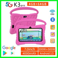 Sauenaneo 7 Inch Kid Tablet Android 13, 4GB(2+2 Expand) RAM 64GB ROM,1TB Expand,1024×600 LCD 4000MAH Battery,Dual Camera, WiFi