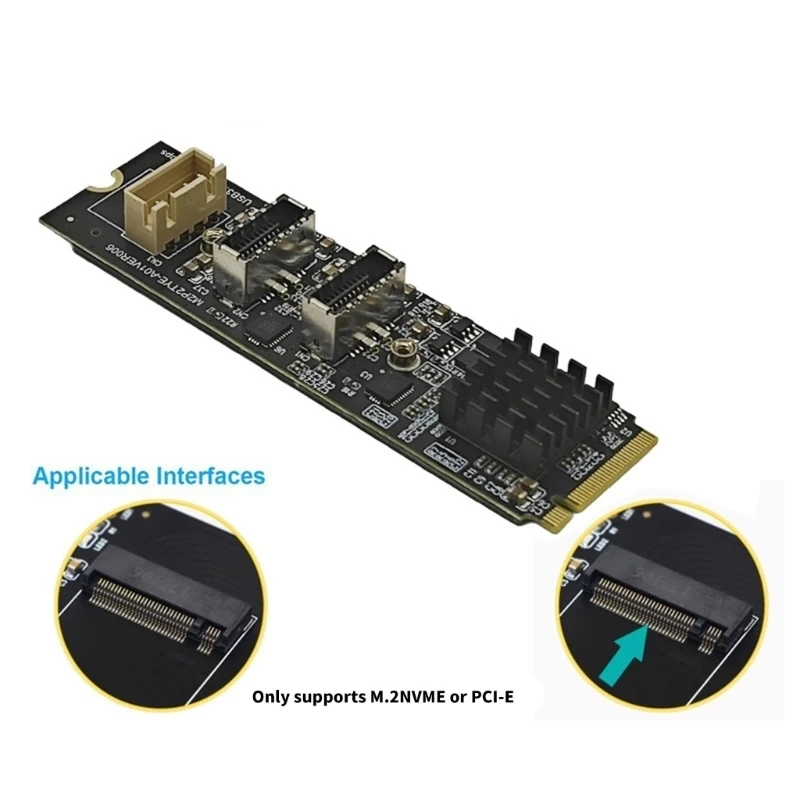 USB 3 버전 2 및 스토리지 시스템용 PCIe 키 M 링크의 10Gbps 2개 콘센트 유형 C 확장 모듈