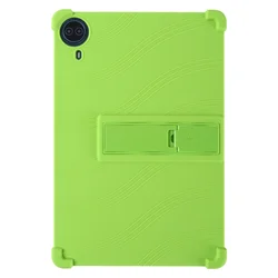 Shockproof Silicone Tablet Case with Foldable Stand for T70 2024 14inch (Green)