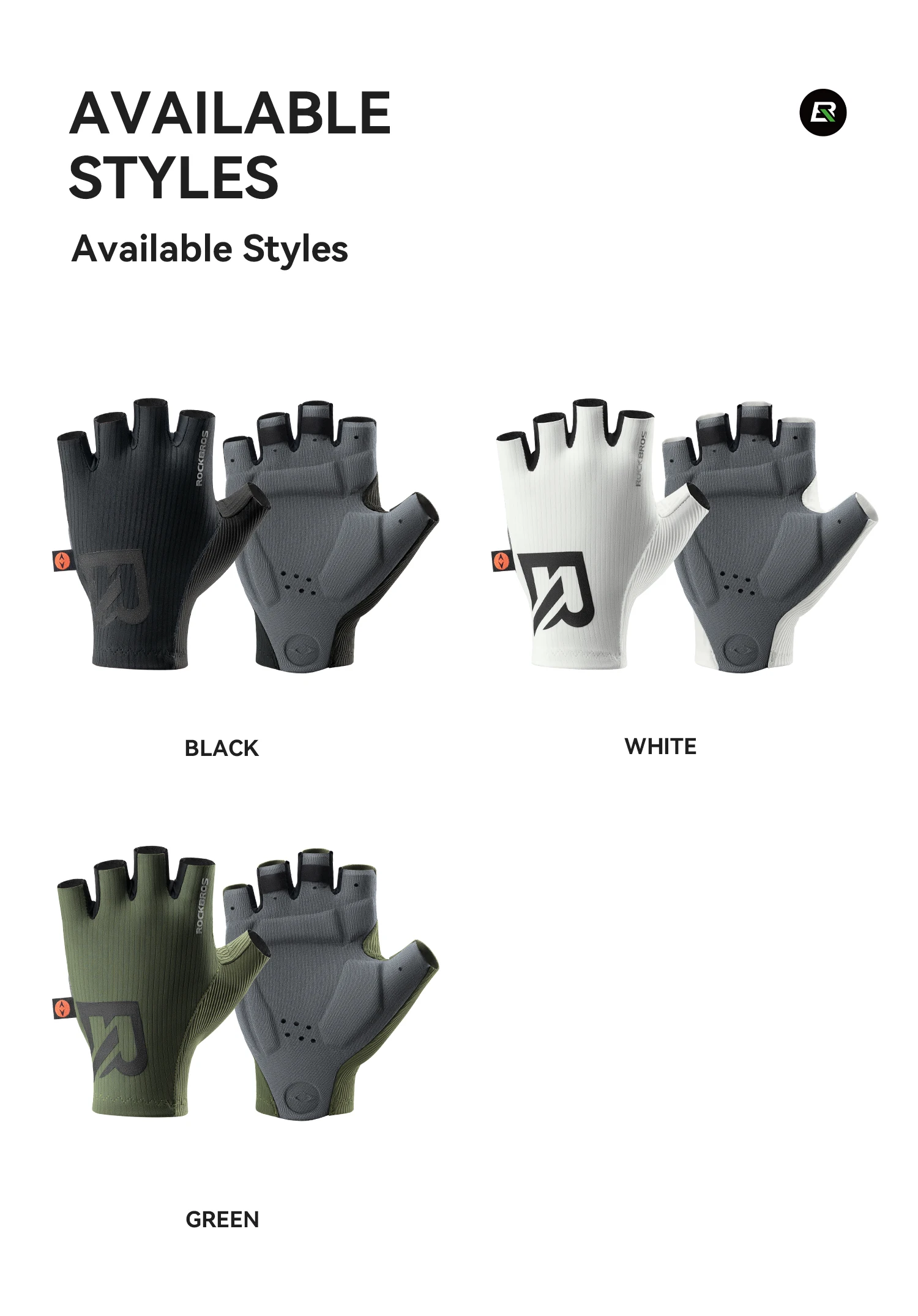 ROCKBROS Sommer-Fahrradhandschuhe leicht elastisch atmungsaktiv Halbfinger-Handschuhe hochdichtes Kissen Handflächenpolster Fahrradhandschuhe – Detail 5