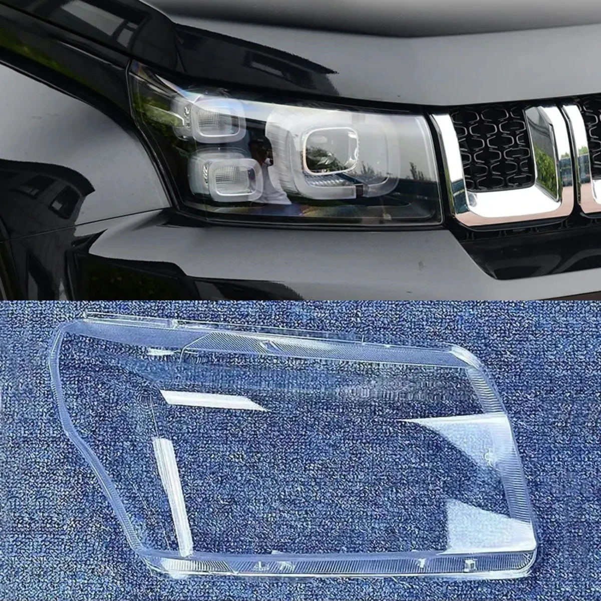 

For Baic BJ40 Plus Car Accessories Headlamp Cover Transparent Shade Lamp Headlight Shell Lens Plexiglass 2018 2019