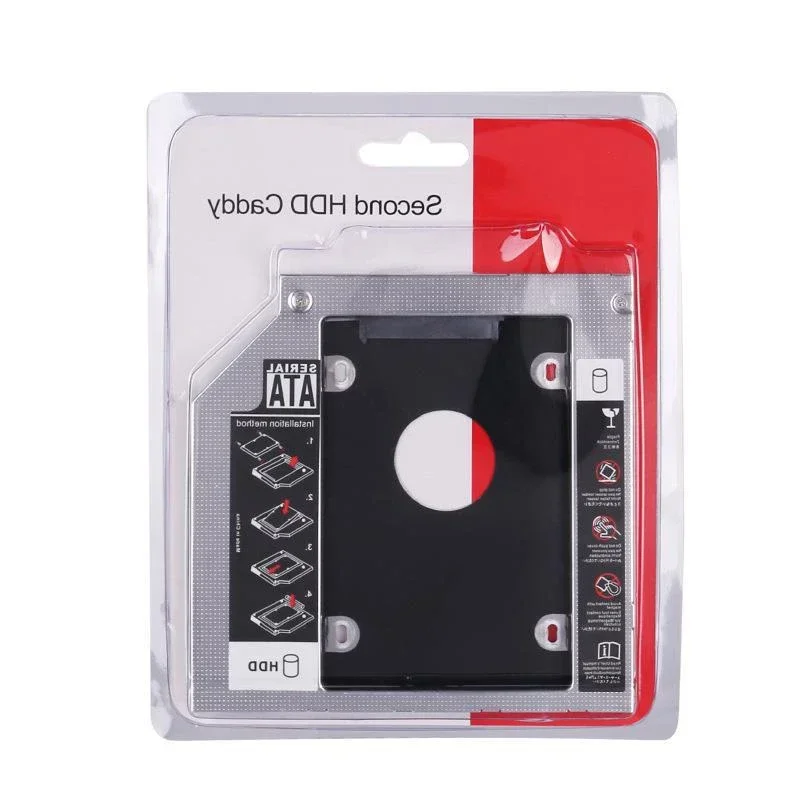 9.5mm 12.7mm Aluminum 2nd Second HDD Caddy SATA 3.0 for 2.5'' SSD DVD CD-ROM Enclosure Adapter Hard Disk Drive