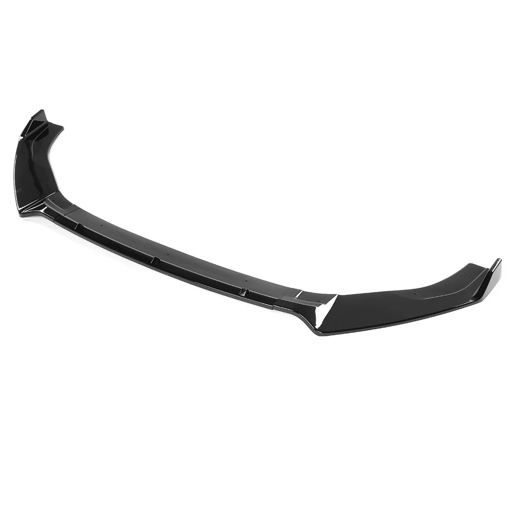 1 Set Auto-Frontstoßstange, dreiteiliger Lippensplitter-Spoiler, langlebig, glänzend schwarz, für Golf MK7 MK7.5 GTI R GTD ALLE Modelle 2014–2019 – Detail 8