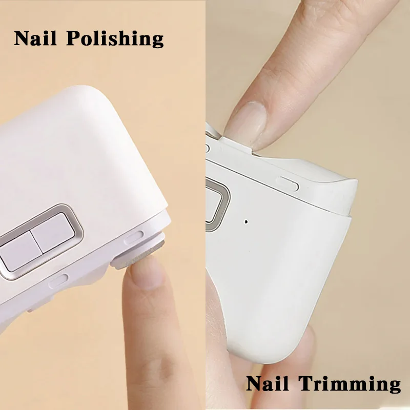 Xiaolang 전기 네일 클리퍼, 2in 1 프로 폴리싱, USB 충전식 네일 트리머,  성인용 자동 네일 커터 조명