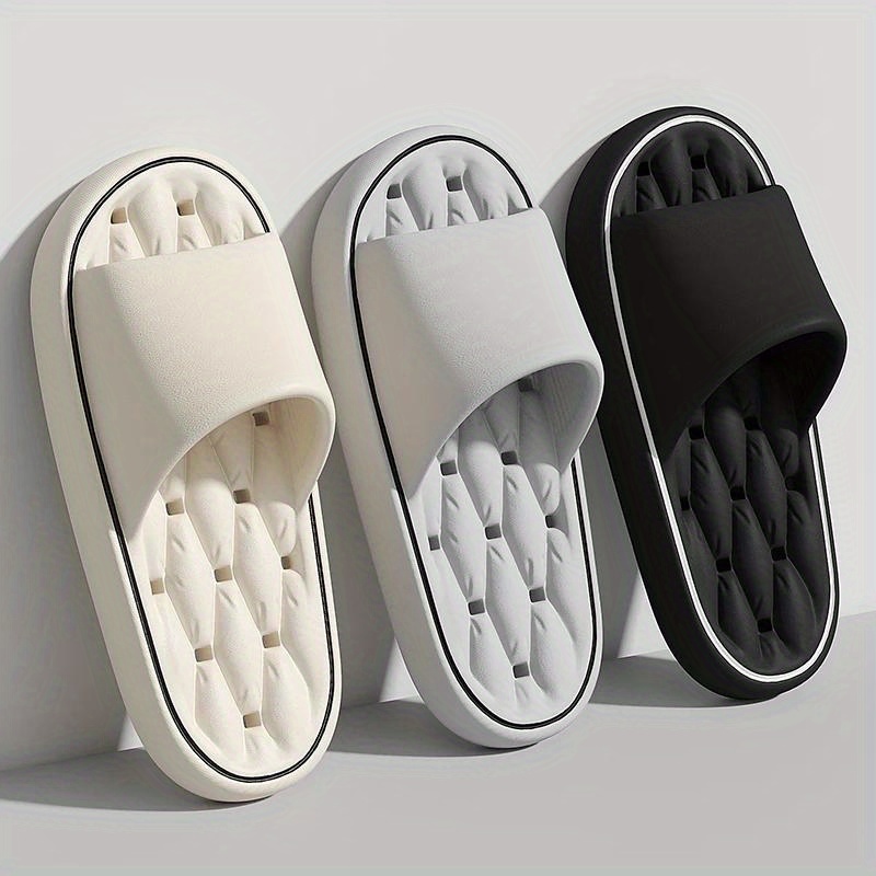 Men Bathroom House Slippers Leaking Quick Drying Shower Slipper Light Weight Waterleaky Beach Flip Flops Women Swimming Slides