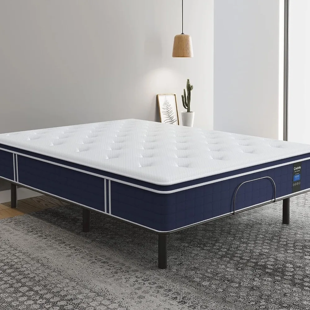 

12 Inch Full Size Mattress,Full , Pocket Springs with Soft Knitted Fabric Cover for a Cool Sleep, Medium Firm Feel Mattress