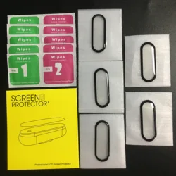 Full Cover 9D Screen Protector Glass and Protective Film for Smart Watch Strap Bracelet (5PCS-Black)