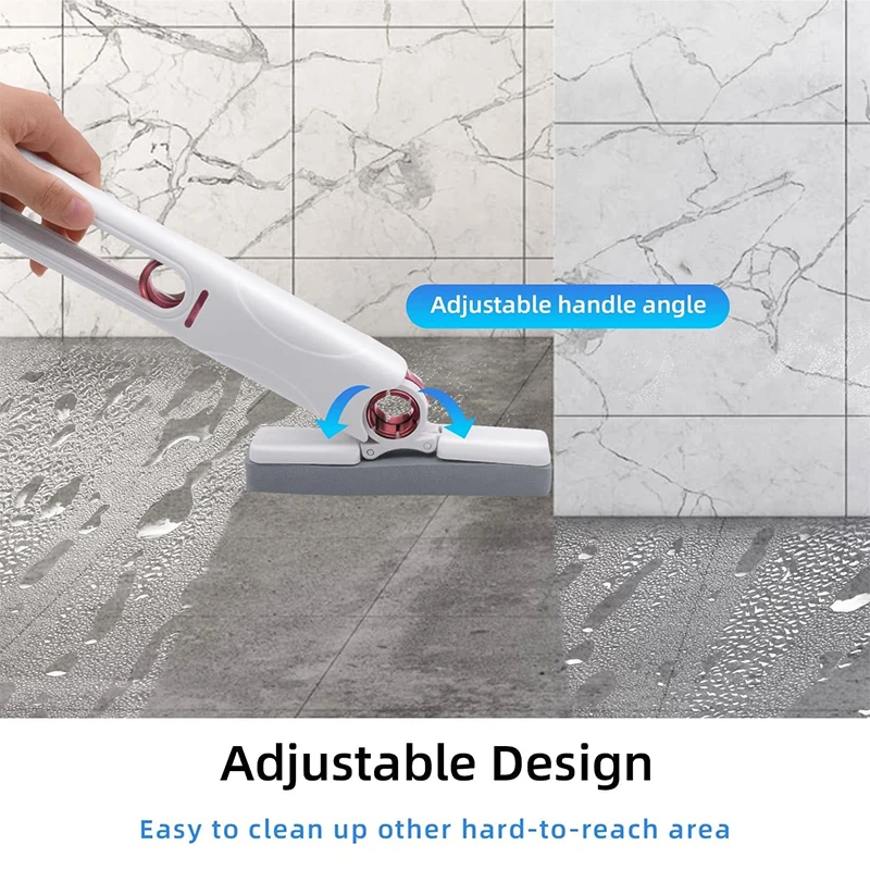 Cleaning Mop Portable Mini Self Squeeze Cleaning Mop Wet and Dry Use Sponge Mop for Bathroom Kitchen Desktop Glass Living Room Car