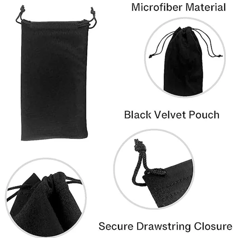Waterproof Glasses Bags Dustproof Small Eyeglasses Pouch Sunglasses Storage Case Black Spectacles Carry Bag Eyewear Accessories