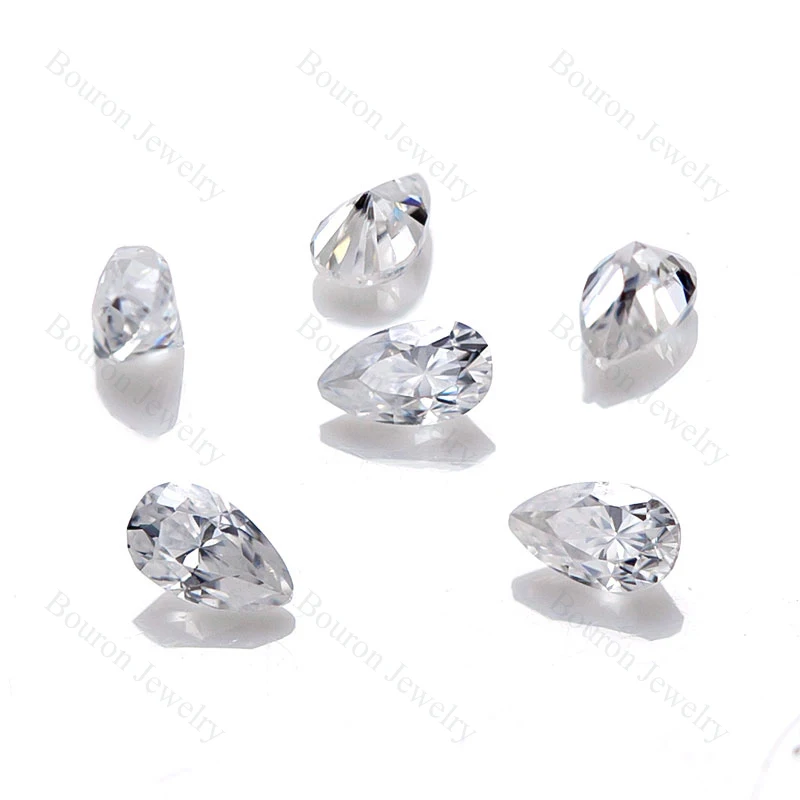 

Melee Moissanite Diamond Test Positive Popular Pear D VVS1 Super White Small Sizes Factory Supplier Jewelry Making