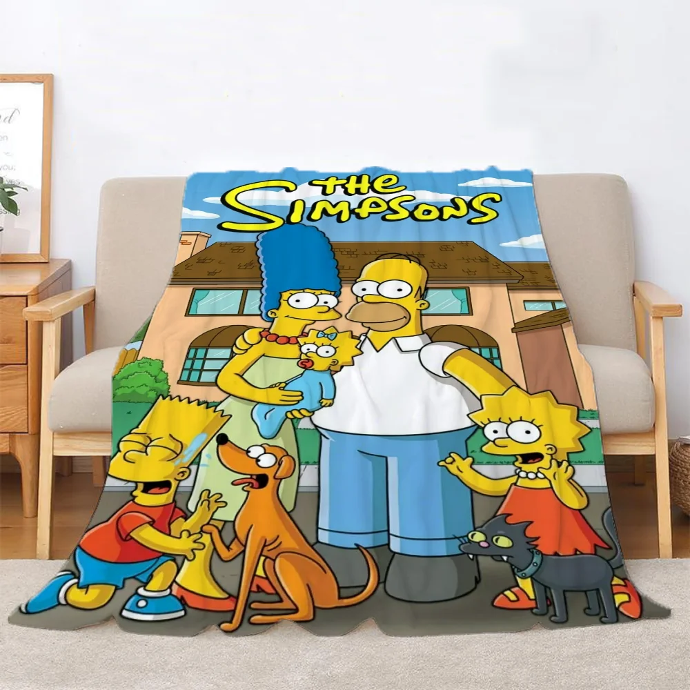Flannel Blanket Oversized 200x300 The S-Simpsons Thick Blanket for Winter Home and Decoration Luxury Blankets King Size Throw & 3
