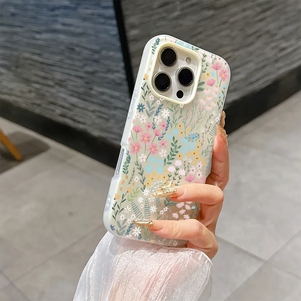 Delicate High-Bamboo Floral Pattern Protective Phone Case