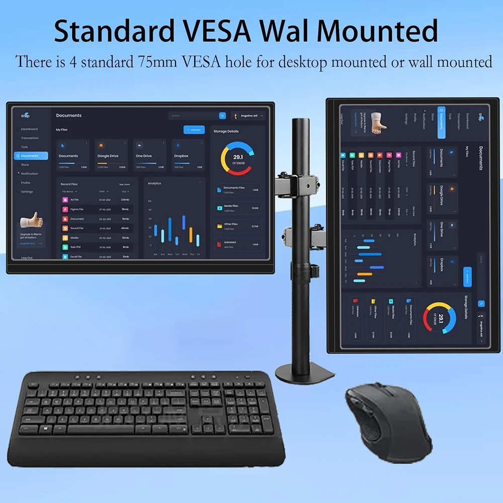 شاشة محمولة مقاس 17.3 بوصة USB-C HDMI شاشة عرض كمب...
