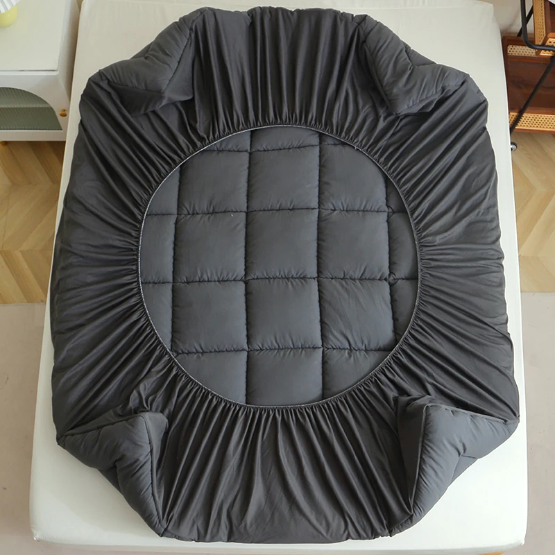 Description Picture 6 of itemEasyum 100% Polyester Grey White TWIN FULL QUEEN KING Mattress Topper Mattress Protector Cover