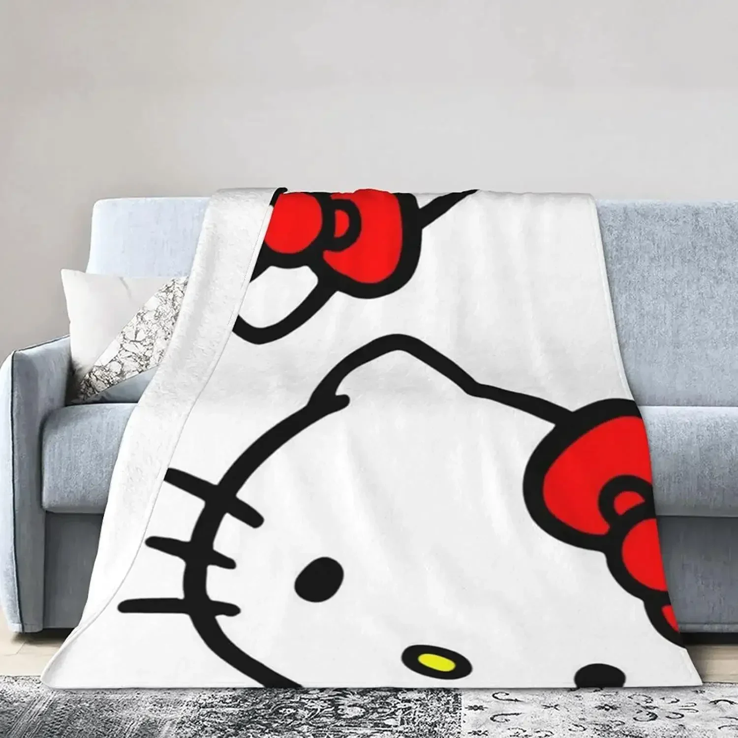 

Sanrio HelloKitty Cute Hello Kitty Blanket Soft Flannel Throw Theme Air Conditioning Blanket