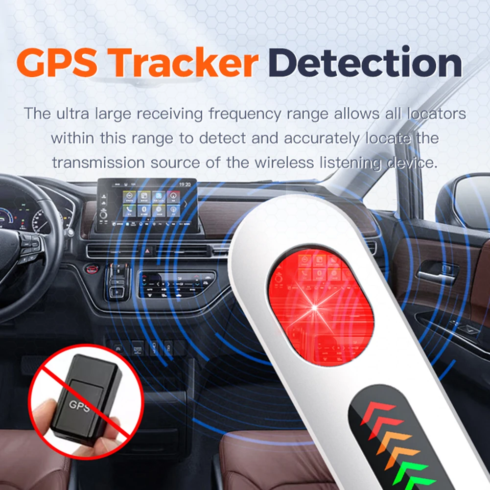 Anti Candid Camera Detector Rechargeable Bug Detector Electronic Sweeper Wiretapping Finder for Hotel Travel Bathroom Office Car