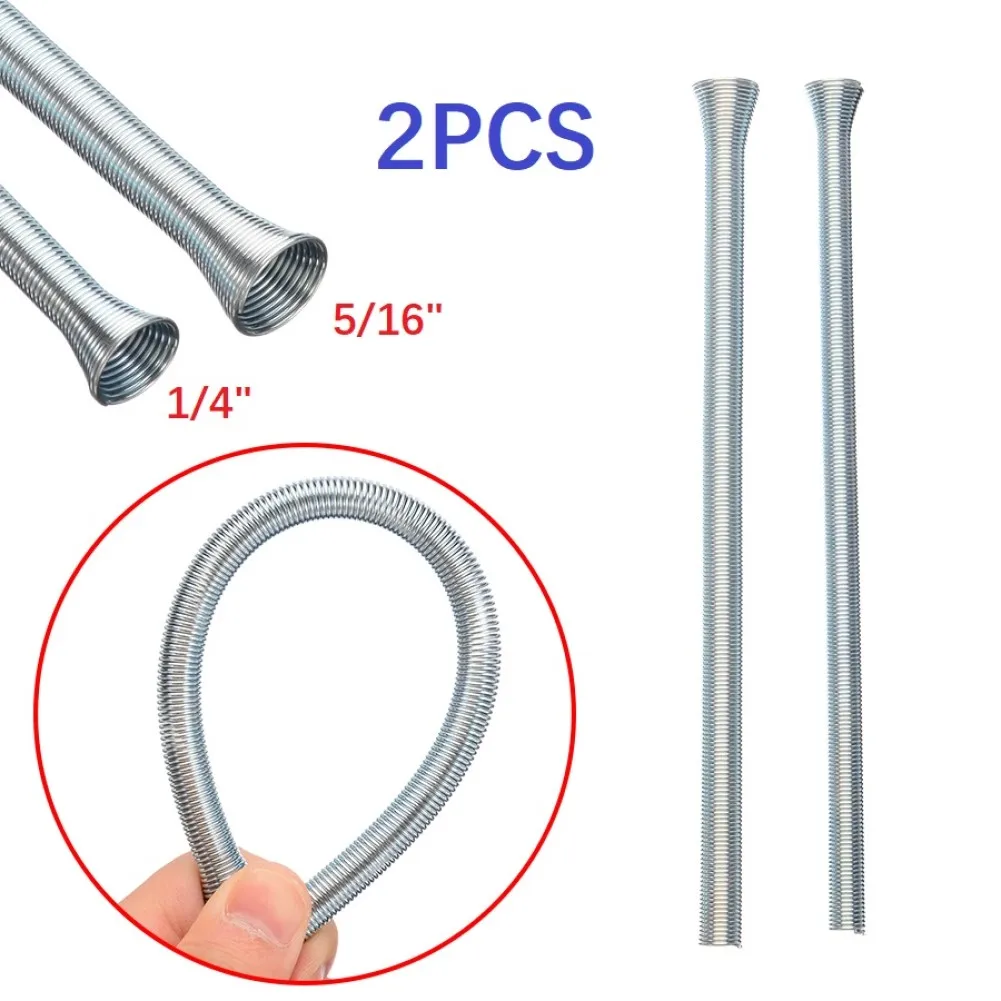 pipe bender 2pcs manual spring steel pipe bender aluminium tube bending tool chromium plating tube bender 5/16 1/4