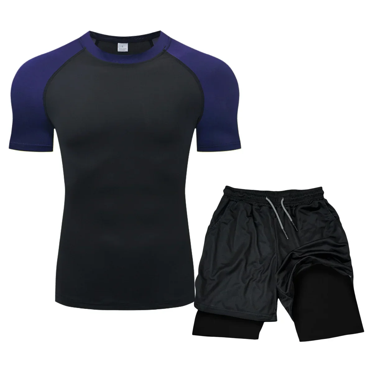 Men's Running Sets Summer Sportswear Gym Fitness Suits Quick Dry T-Shirts+Short Sports Clothing Workout Training Sport Tracksuit