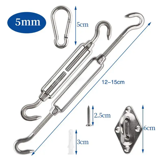 Napellenző Mellékletkészlet Telepítés Csere Nagy Teherbírású Vitorla Hardware Készletek Lombkorona Telepítő A Fedélzeti Gyephez