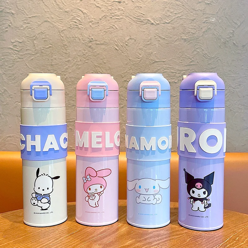 

New400/500ml Sanrio Kuromi Water Cup Pochacco 316 Stainless Steel High Capacity Thermos Cup Kawaii My Melody New Style Girl Gift