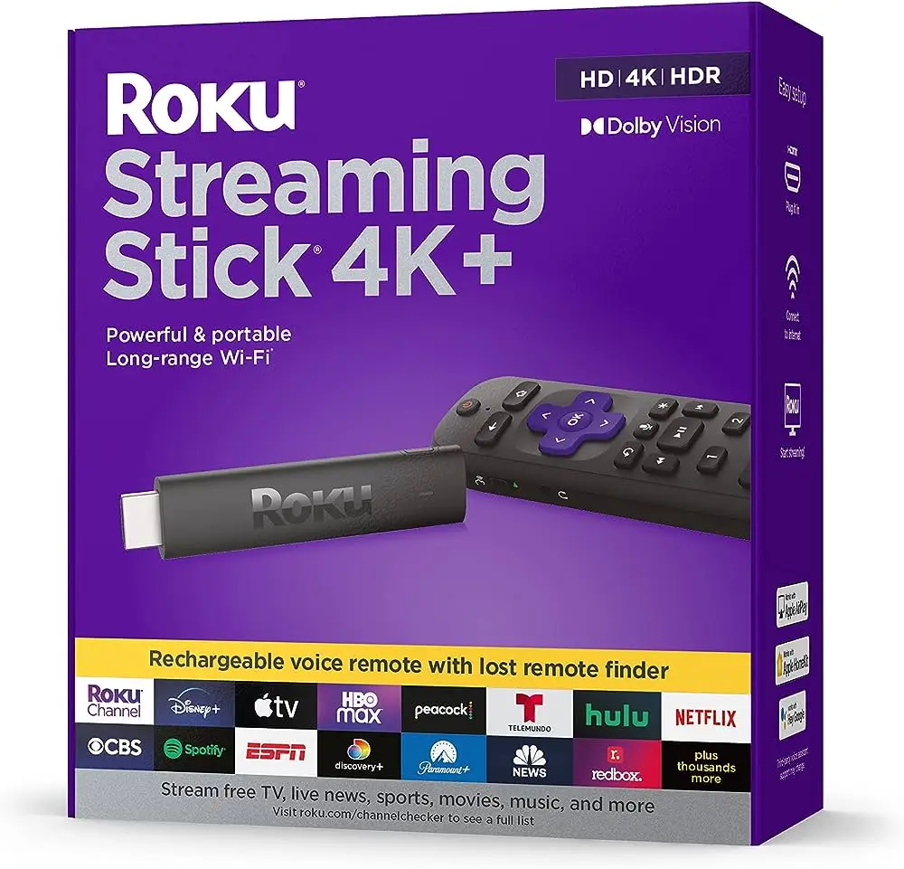 

New Quality Original Roku Streaming Stick 4K+ Streaming Device 4K/HDR/ Vision with Roku Voice Remote Pro